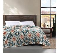 Wrangler - Couverture pour lit Double/Grand lit, literie réversible en Polaire Ultra Douce, inspirée de Yellowstone (Gris Dakota, lit Double/Grand lit)