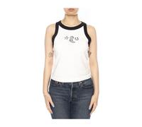 Wrangler Ringer Sleeveless T-shirt Blanc L Femme