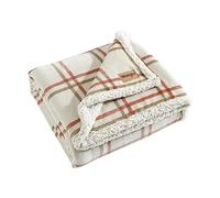 Wrangler Décoration d'intérieur en Peluche Ultra Douce, Parure de lit réversible en Sherpa pour Toutes Les Saisons Couverture, Molleton, Colt Orange Vif, 50 x 60