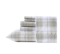 Wrangler - Ensemble de draps pour très Grand lit, Ensemble de literie Soyeux et léger, Drap de lit pour très Grand lit, décoration d'intérieur décontractée (Dayton Valley Plaid Beige)