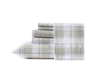 Wrangler - Ensemble de draps pour très Grand lit, Ensemble de literie Soyeux et léger, Drap de lit pour très Grand lit, décoration d'intérieur décontractée (Dayton Valley Plaid Beige)