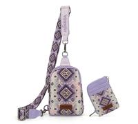 Wrangler Ensemble de sacs à bandoulière aztèques pour femmes, 2101 Violet clair, Taille unique