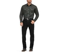 Wrangler Firm Finish Chemise de Travail Western pour Homme - Vert - Large