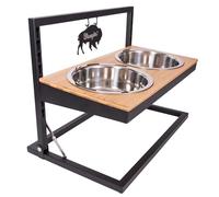 Wrangler Gamelle surélevée en corde pour chien - Gamelles réglables pour tous les animaux de compagnie - Support de bol surélevé avec base antidérapante, gamelle de nourriture et d'eau pour une