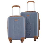Wrangler Heartland Lot de 2 valises Cabine 55,9 cm et 45,7 cm, Indigo, Heartland Lot de 2 valises à Main 55,9 cm et 45,7 cm