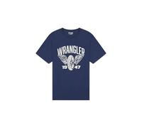 Wrangler Homme Americana Tee T-Shirt, Bleu Marine N, L EU