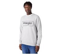 Wrangler Homme Frame Logo Crew Maillot de surv tement, Mid Grey Melee, XL EU