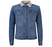 Wrangler Homme Icons Sherpa Denim Jacket, Bleu (3 Years 10k), S EU