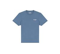Wrangler Homme Lot de 2 Captains Thé Sign Off Blue T shirt, Bleu, S EU