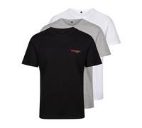 Wrangler Homme Marston T-Shirt, Noir/Gris Chiné/Blanc, XL-XXL EU