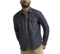 Wrangler Iconic Denim Regular Fit Snap Shirt Button-Down Homme, Canyon Wash, Medium
