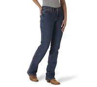 Wrangler - Jean d’équitation Ultimate Riding coupe Cash avec taille mi-haute et ourlet fendu pour femme - Bleu - 7W x 32L