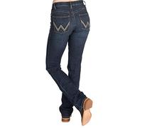 Wrangler - Jean d'équitation - Coloris : blue Willow - Jean bottillon mi-taille - Pour femme - Bleu - 0W x 34L