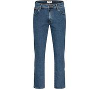 Wrangler Jean pour homme Coupe Regular Fit Texas Stretch Pantalon Authentic Straight Jean Denim Coton Noir Bleu Gris w28 w29 w30 w31 w32 w33 w34 w36 w38 w40 w42 w44, Délavé, 33W / 32L