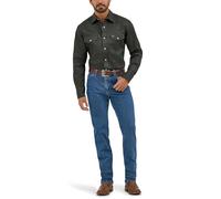 Wrangler Jean pour homme haute performance et confort avancé, coupe droite - Bleu - 33W x 32L