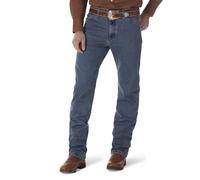 Wrangler Jean pour homme haute performance et confort avancé, coupe droite - Bleu - 36W x 34L