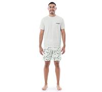 Wrangler Jersey Top and Micro-Sanded Cotton Shorts Pajama Sleep Set Ensemble de Pijama, Crème/Cactus, XL Homme