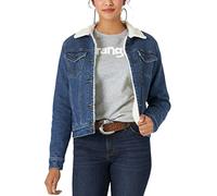 Wrangler Lined Jacket Veste doublée rétro Sherpa, Denim, S Femme