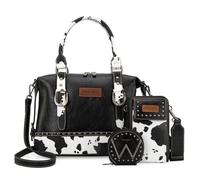 Wrangler Lot de 3 sacs de médecin pour femme avec poignée sur le dessus, sac à main pour téléphone portable et porte-monnaie, 12.5" x 5.2" x 10"
