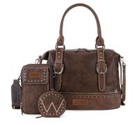 Wrangler - Lot de 3 sacs de médecin pour femme, avec poignée sur le dessus, sacoche pour téléphone portable, sac à main, sacs Hobo, Café accrocheur, Taille unique