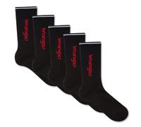 Wrangler Lot de 5 paires de chaussettes de sport rembourrées pour homme, mélange de coton respirant, confort quotidien, longueur jusqu'au mollet