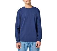 Wrangler Ls Sign Off Tee T-Shirt pour Homme, Bleu Marine, L