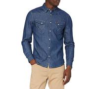 Wrangler Ls Western Shirt Haut, Gris Pierre foncé, S Homme