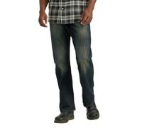 Wrangler Men's Authentics Premium Relaxed Boot Cut Jean, Blue/Black Stretch, 42W x 30L