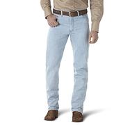 Wrangler Men's Cowboy Cut Original Fit Jean, Gold Buckle Bleach, 38X36