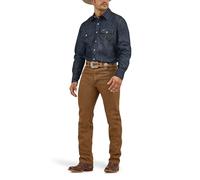 Wrangler Mens Premium Performance Workshirt Button Down Shirts, Denim, 2X Tall US