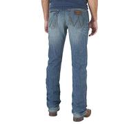 Wrangler Men's Retro Slim Fit Straight Leg Jean, Cottonwood, 36x32