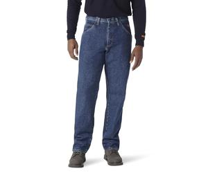 Wrangler Men's Riggs Workwear Flame Resistant Carpenter Jean, Denim, 35x32