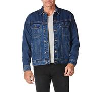 Wrangler Men's Rugged Wear Flannel Lined Jacket, Antique Navy, Large