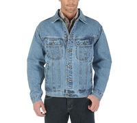 Wrangler Men's Rugged Wear Unlined Denim Jacket,Vintage Indigo,Large