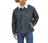 Wrangler Men's Tall Rustic Lined Jacket, Denim/Sherpa, 2X/Tall