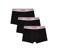 Wrangler Boxer Homme Caleçon Boxeur, Noir avec Gris chiné WB, S (Lot de 3)