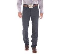 Wrangler Men's Wrancher Dress Regular Fit Jean, Heather Blue, 34x32