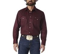 Wrangler Ms70719 T-Shirt à Manches Longues pour Homme avec 2 Poches avec Fermeture à Pression, Oxyde Rouge., S