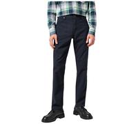 Wrangler Pantalon Bleu Greensboro Dark Bleu Marine En Dobby Brossé 112358043