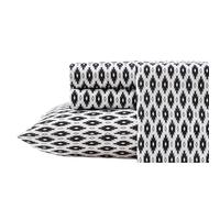 Wrangler - Parure de lit, Respirante et Infroissable avec taies d'oreiller Assorties, Inspiration Yellowstone, entièrement élastique (Noir Flamboyant, très Grand lit)