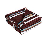 Wrangler Parure de lit réversible en Polaire Ultra Douce et pelucheuse, décoration d'intérieur légère pour Toutes Les Saisons Couverture, Molleton, Western Saddle Stripe Rouge, Jumeau