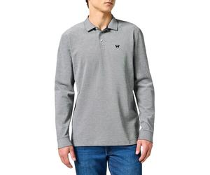 Wrangler Polo Ls Refined, Noir, M Hommes