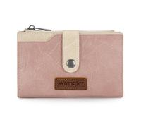 Wrangler Portefeuille pour femme avec porte-cartes à deux volets avec fermeture éclair et fenêtre pour carte d'identité, Rose clair, Small