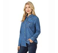 Wrangler Retro Long Sleeve Western Denim Snap Shirt Chemise, Femme