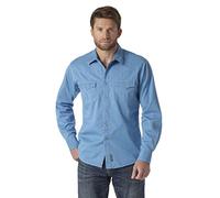 Wrangler Retro Two Pocket Long Sleeve Snap Shirt Chemise, Bleu Clair, XL Haut Homme