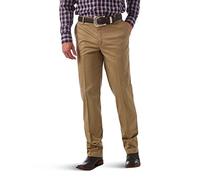 Wrangler Riata Flat Front Relaxed Fit Casual Pant Culotte, Kaki, 35W x 30L Homme