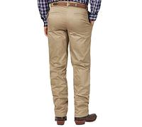 Wrangler Riata Flat Front Relaxed Fit Casual Pant Culotte, Kaki, 38W x 36L Homme