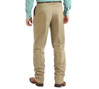 Wrangler Riata Pleated Relaxed Fit Casual Pant Slip, Kaki, 42 W/30 L Homme
