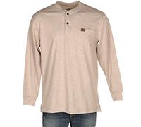 Wrangler Riggs Workwear by Men's Long Sleeve Henley,Oatmeal Heather,2X-Large