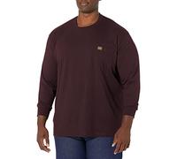 Wrangler Riggs Workwear by Men's Long Sleeve Pocket T- Shirt,Burgundy,Large Tall